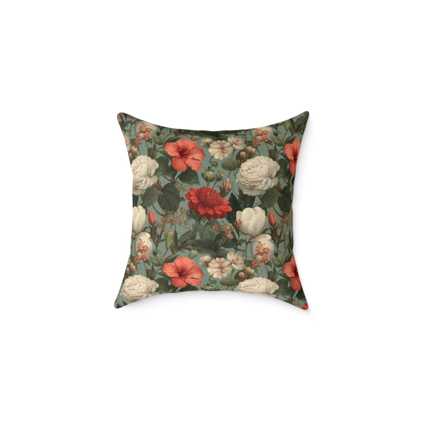 Blossom Meadow Tapestry - Square Poly Canvas Pillow