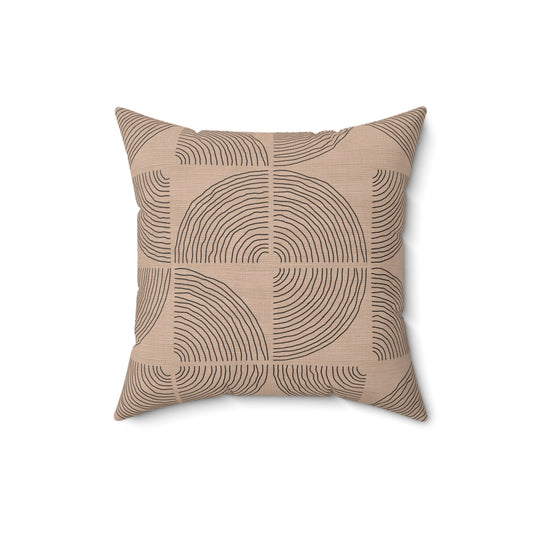 Soft Orbit - Faux Suede Square Pillow