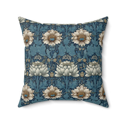 Blue Garden - Spun Polyester Square Pillow