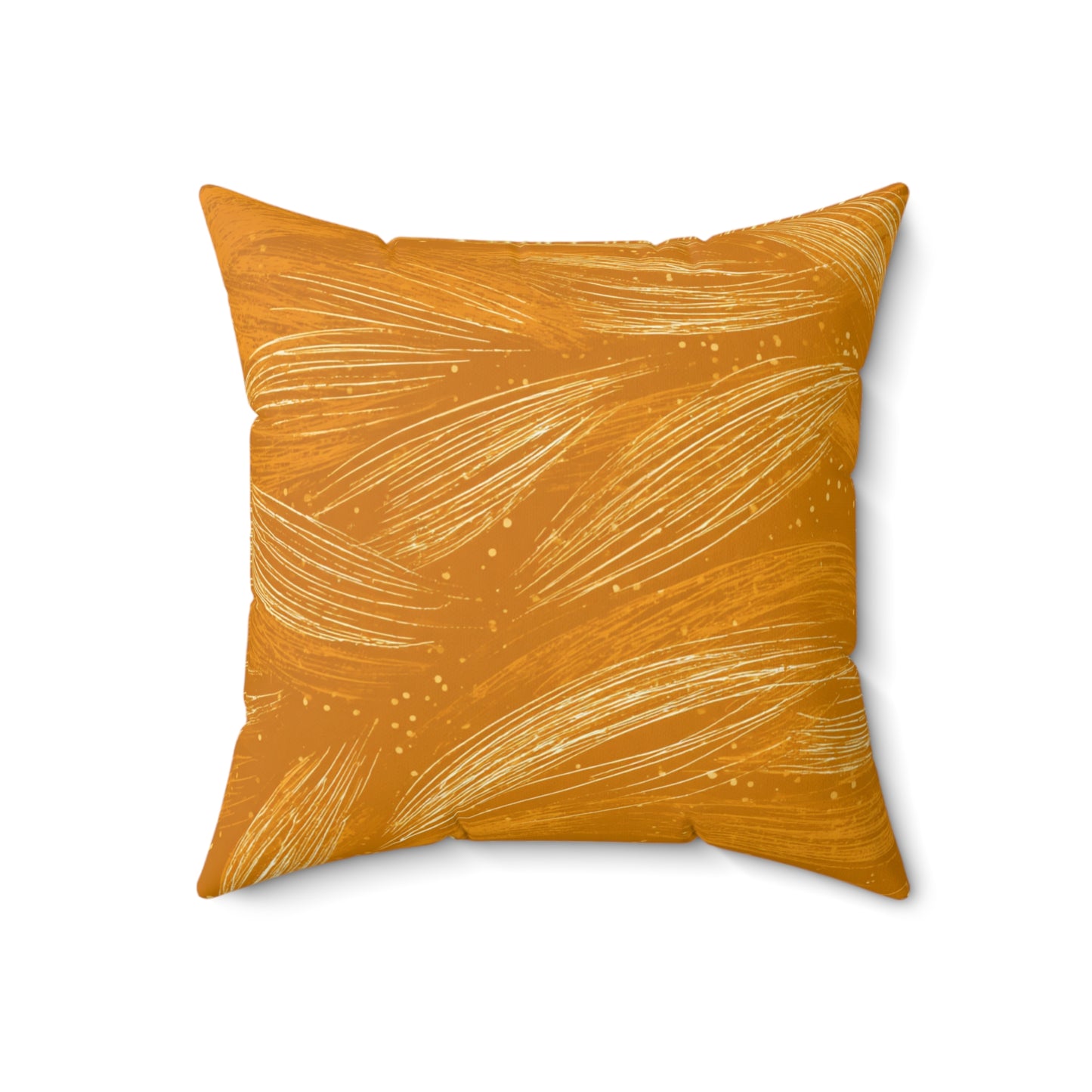 Golden Meadow Swirl - Spun Polyester Square Pillow