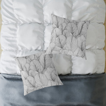 Petal Drift - Square Poly Canvas Pillow