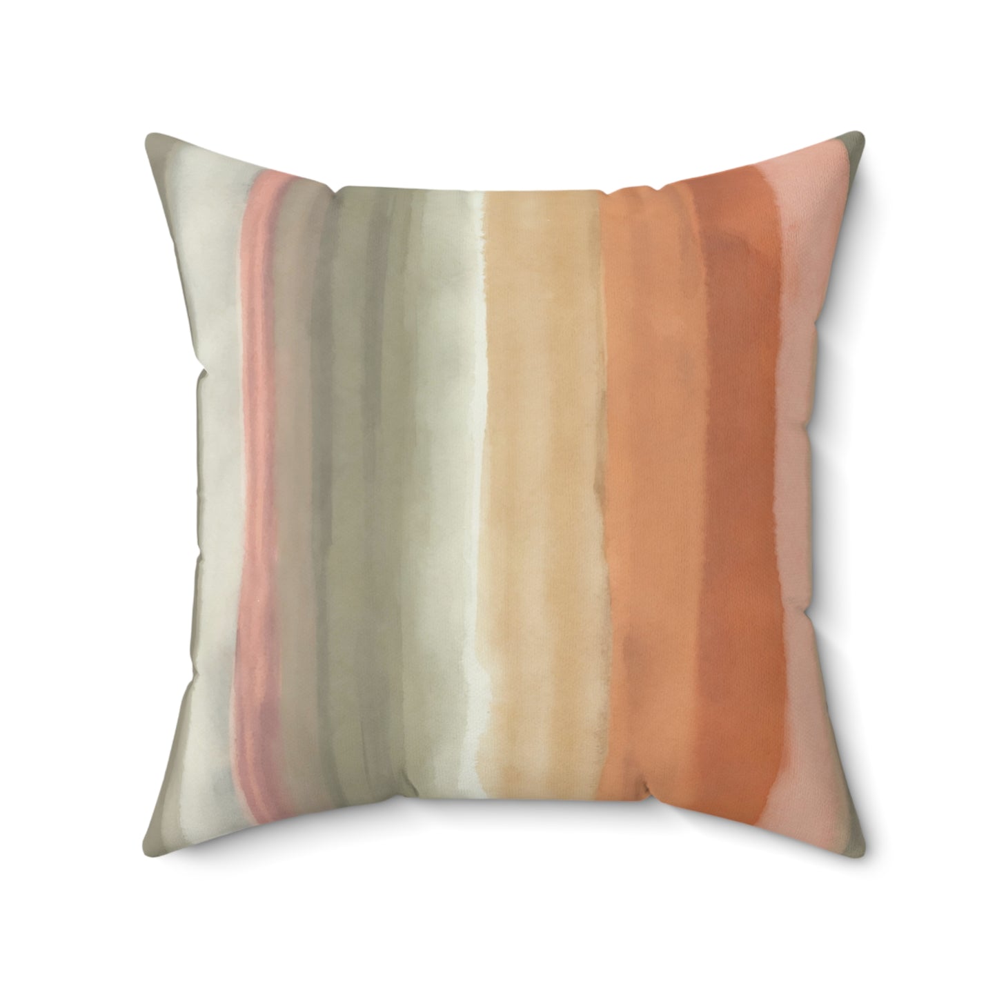 Sunset Waterfall Stripes - Spun Polyester Square Pillow