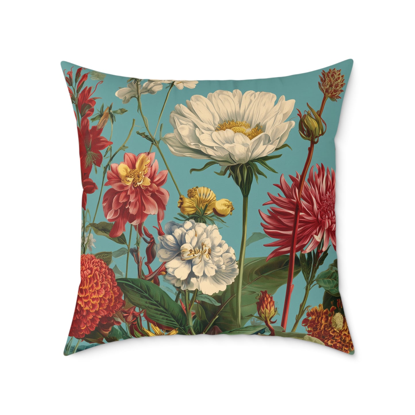 Garden Muse Meadow - Square Poly Canvas Pillow