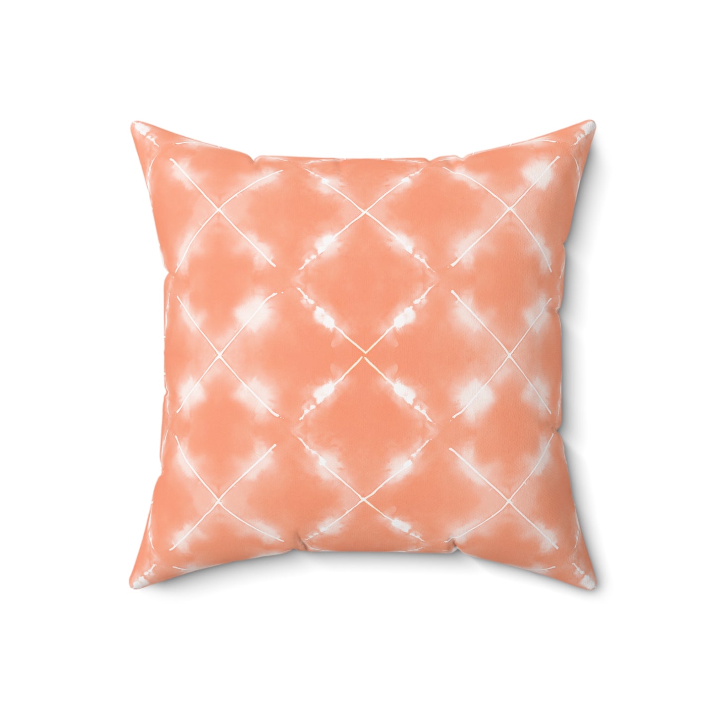 Peach Bloom Shibori - Spun Polyester Square Pillow