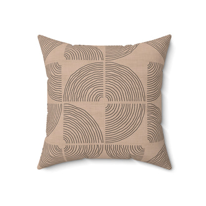 Soft Orbit - Faux Suede Square Pillow