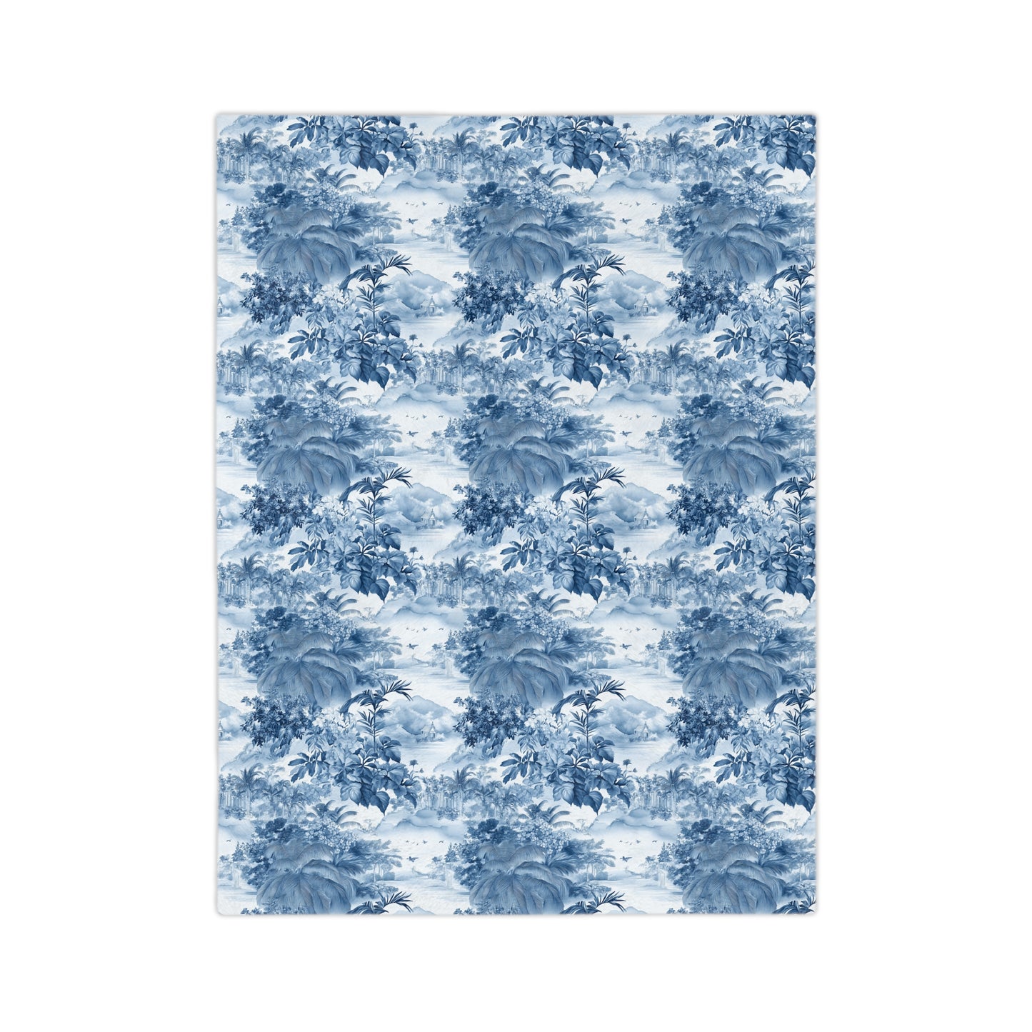 Tropical Toile - Velveteen Microfiber Blanket