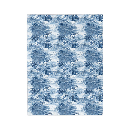 Tropical Toile - Velveteen Microfiber Blanket
