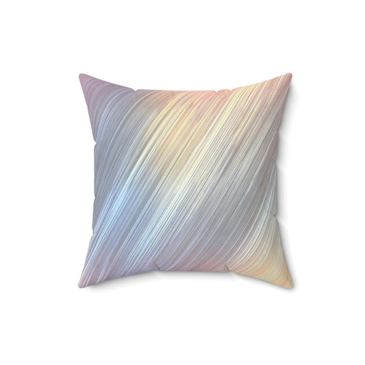 Golden Beam Streaks - Faux Suede Square Pillow