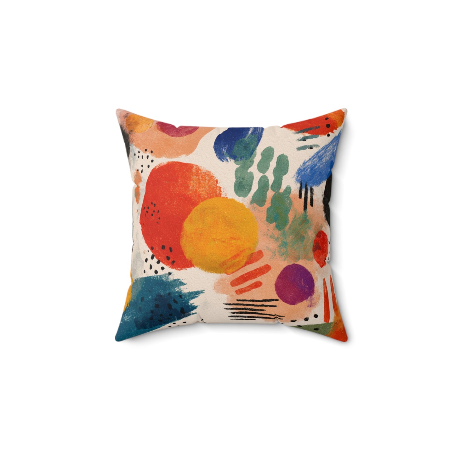 Festival Shapes Bloom - Spun Polyester Square Pillow