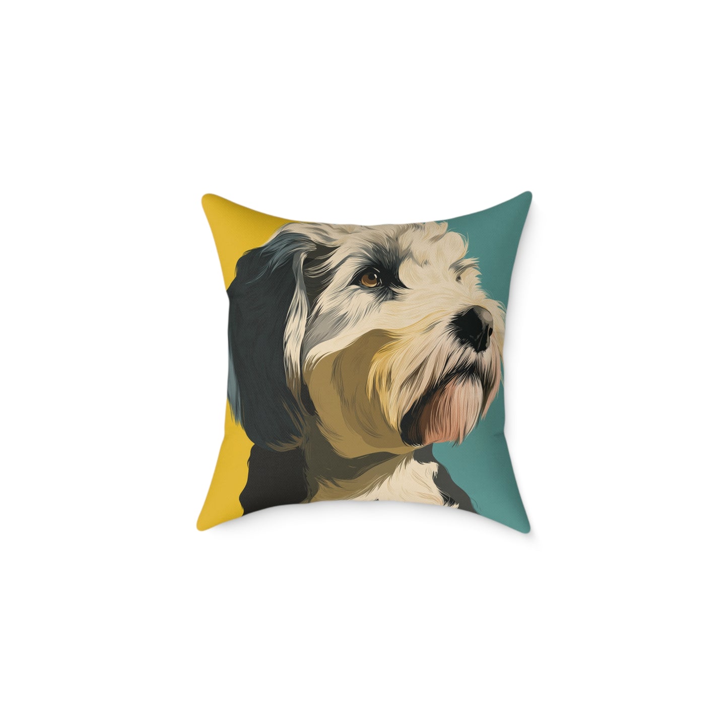 Shaggy Doodle - Square Poly Canvas Pillow