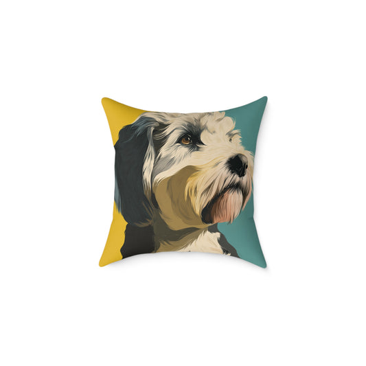 Shaggy Doodle - Square Poly Canvas Pillow