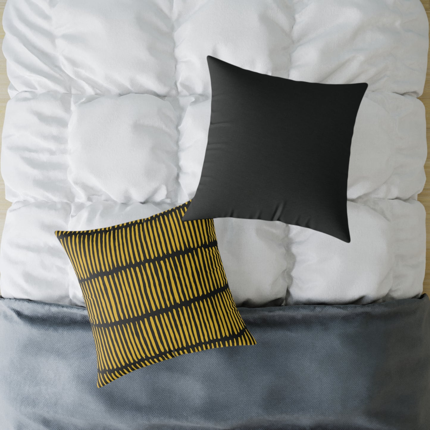 Loom Lines - Harvest - Square Poly Canvas Pillow