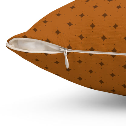 Terracotta Dot Fade - Spun Polyester Square Pillow