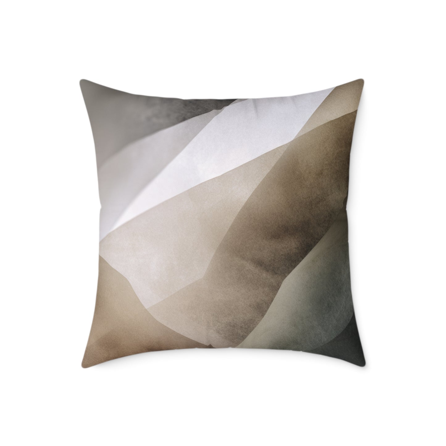 Shadowed Drift Veil - Square Poly Canvas Pillow