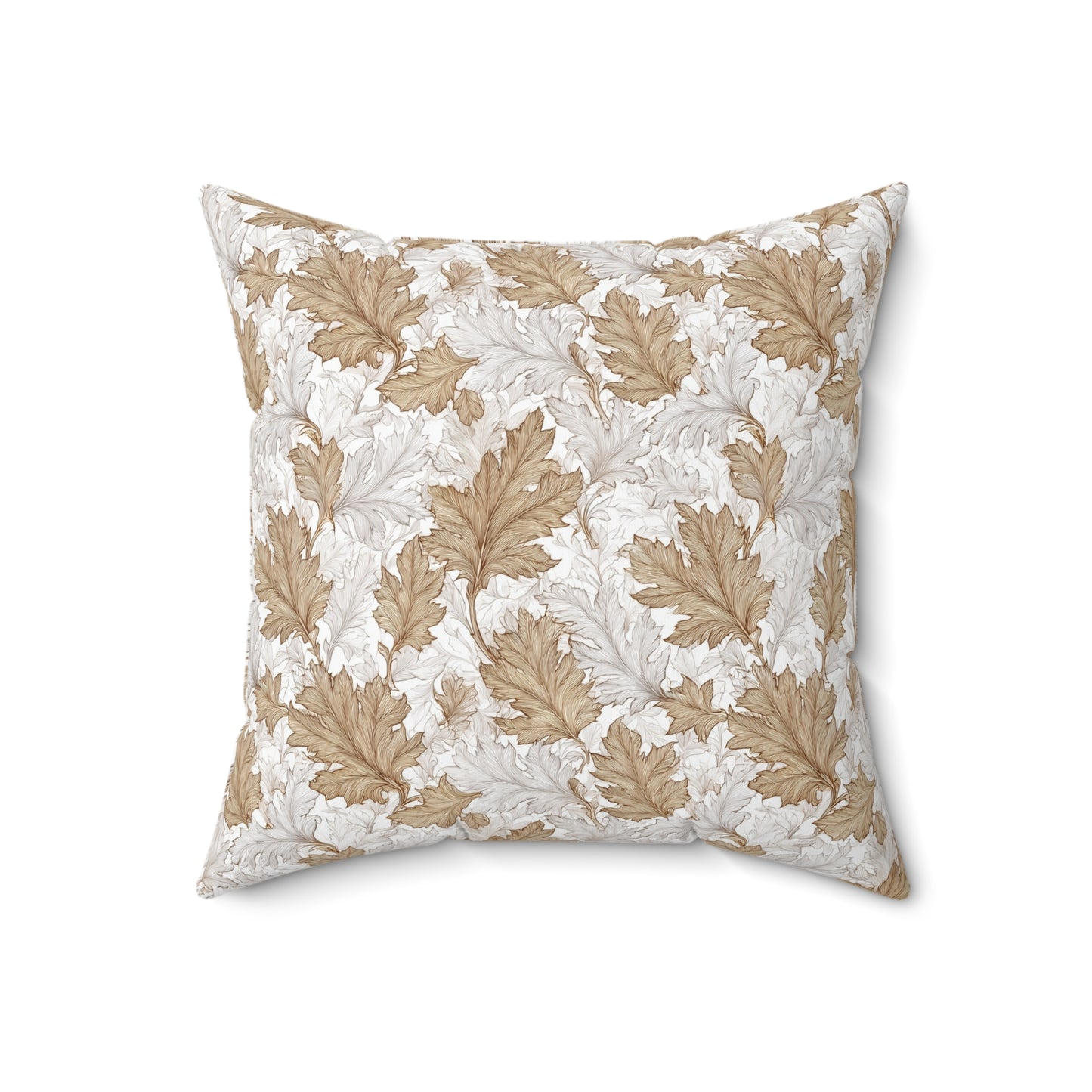Golden Oak Damask - Spun Polyester Square Pillow