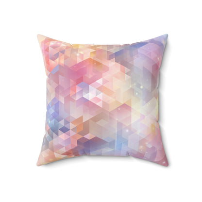 Luminous Prism Veil - Faux Suede Square Pillow