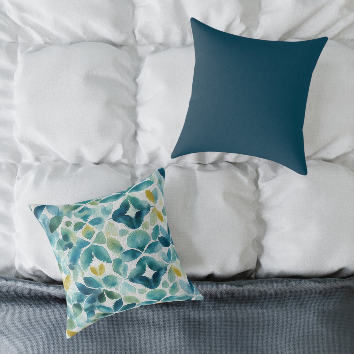 Sicilian Sea Glass - Square Poly Canvas Pillow