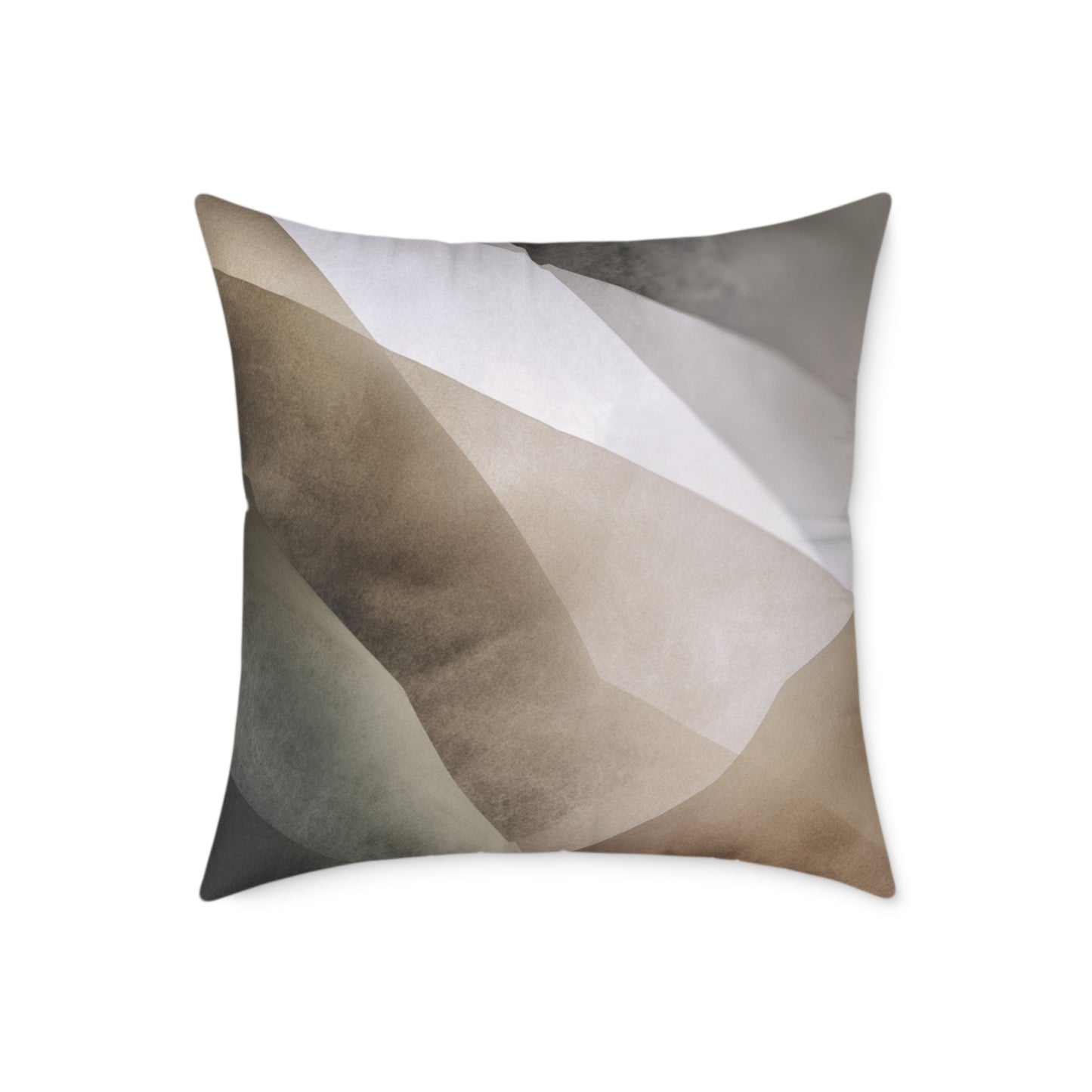 Shadowed Drift Veil - Square Poly Canvas Pillow