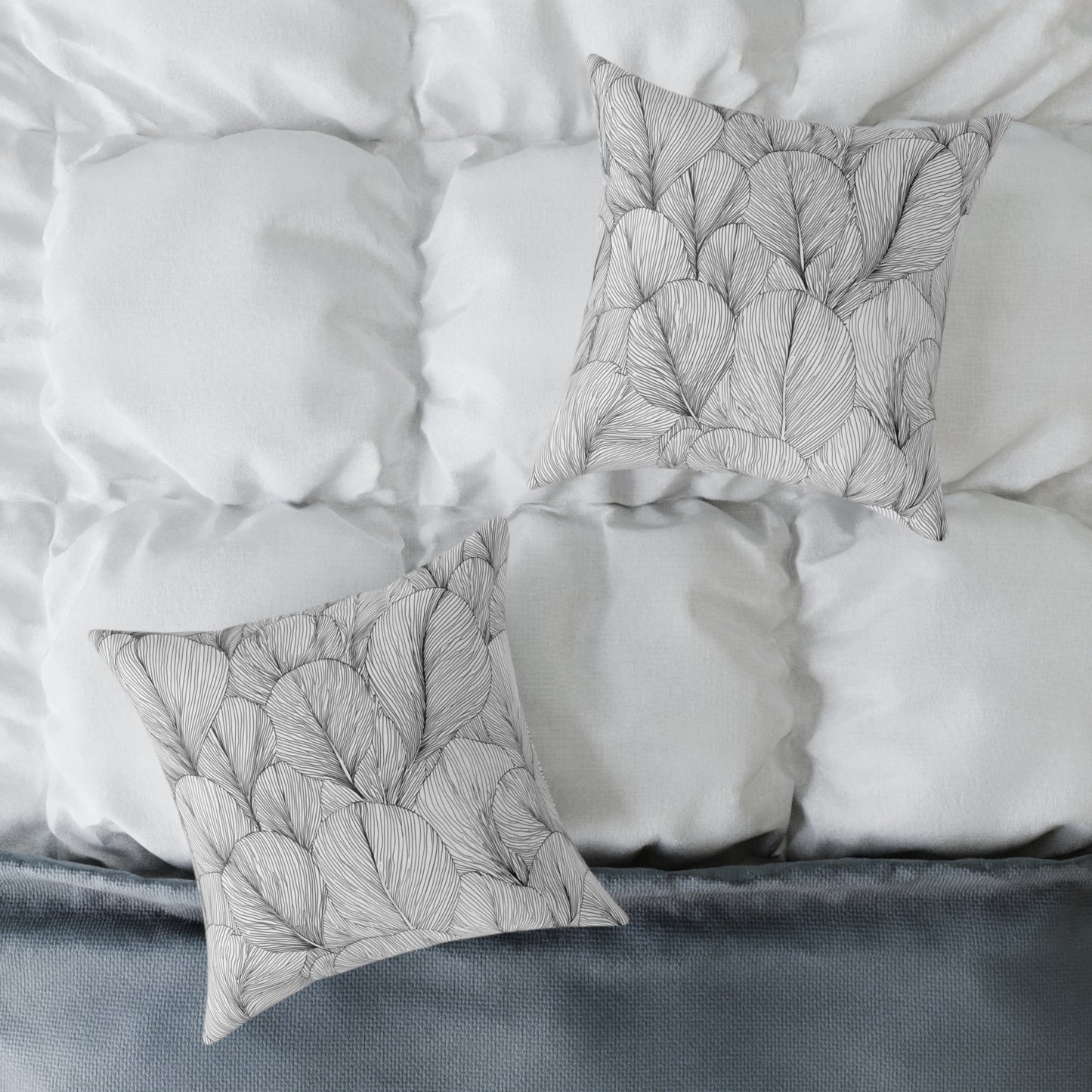 Petal Drift - Square Poly Canvas Pillow