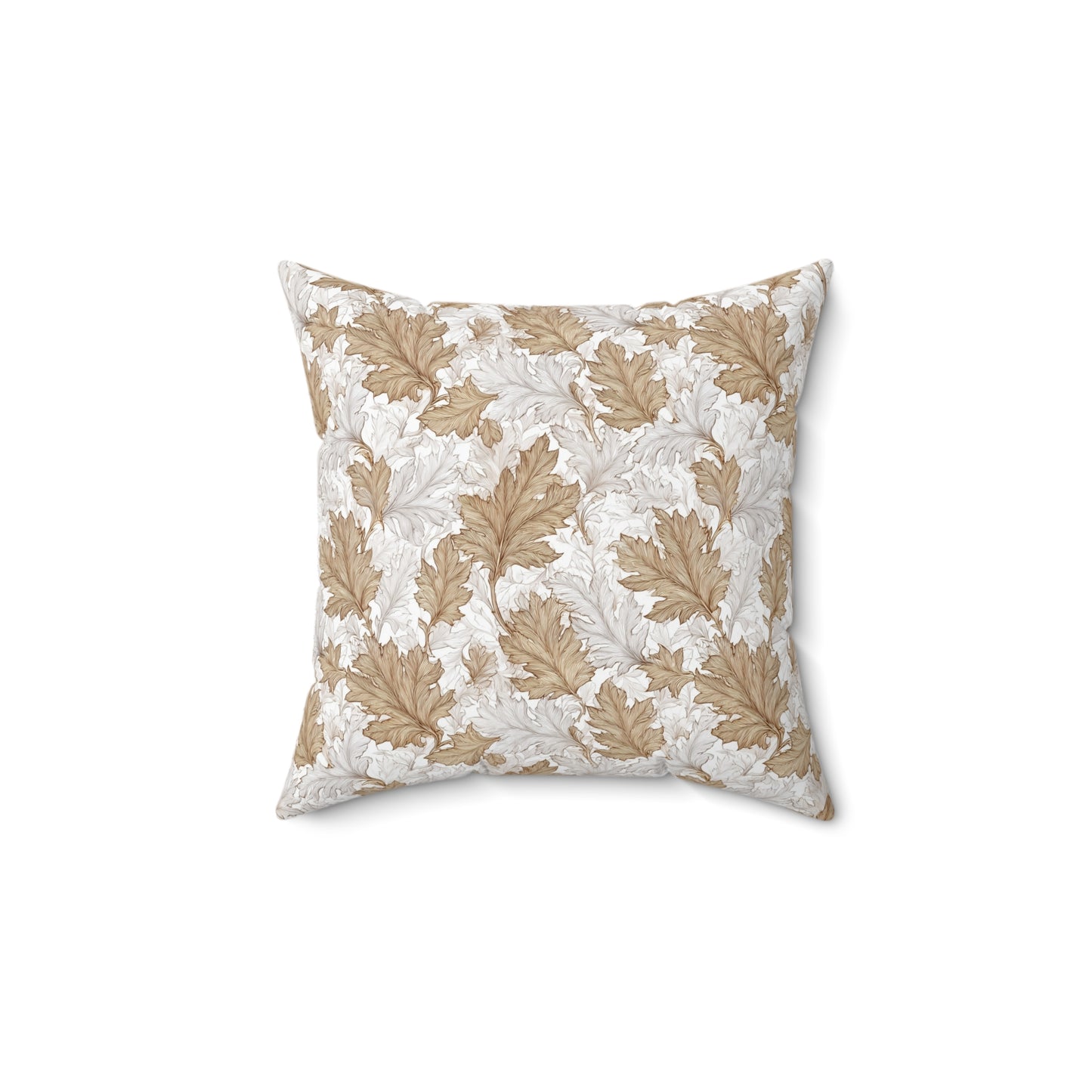 Golden Oak Damask - Spun Polyester Square Pillow