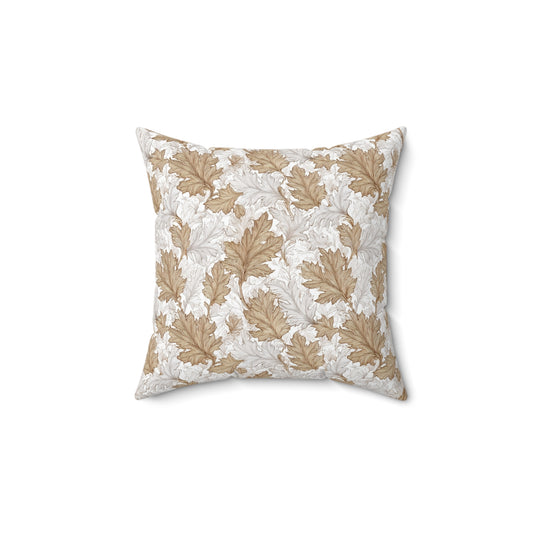 Golden Oak Damask - Spun Polyester Square Pillow