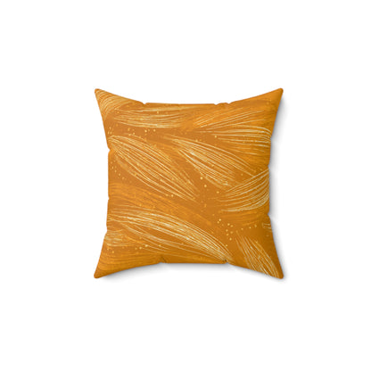 Golden Meadow Swirl - Spun Polyester Square Pillow