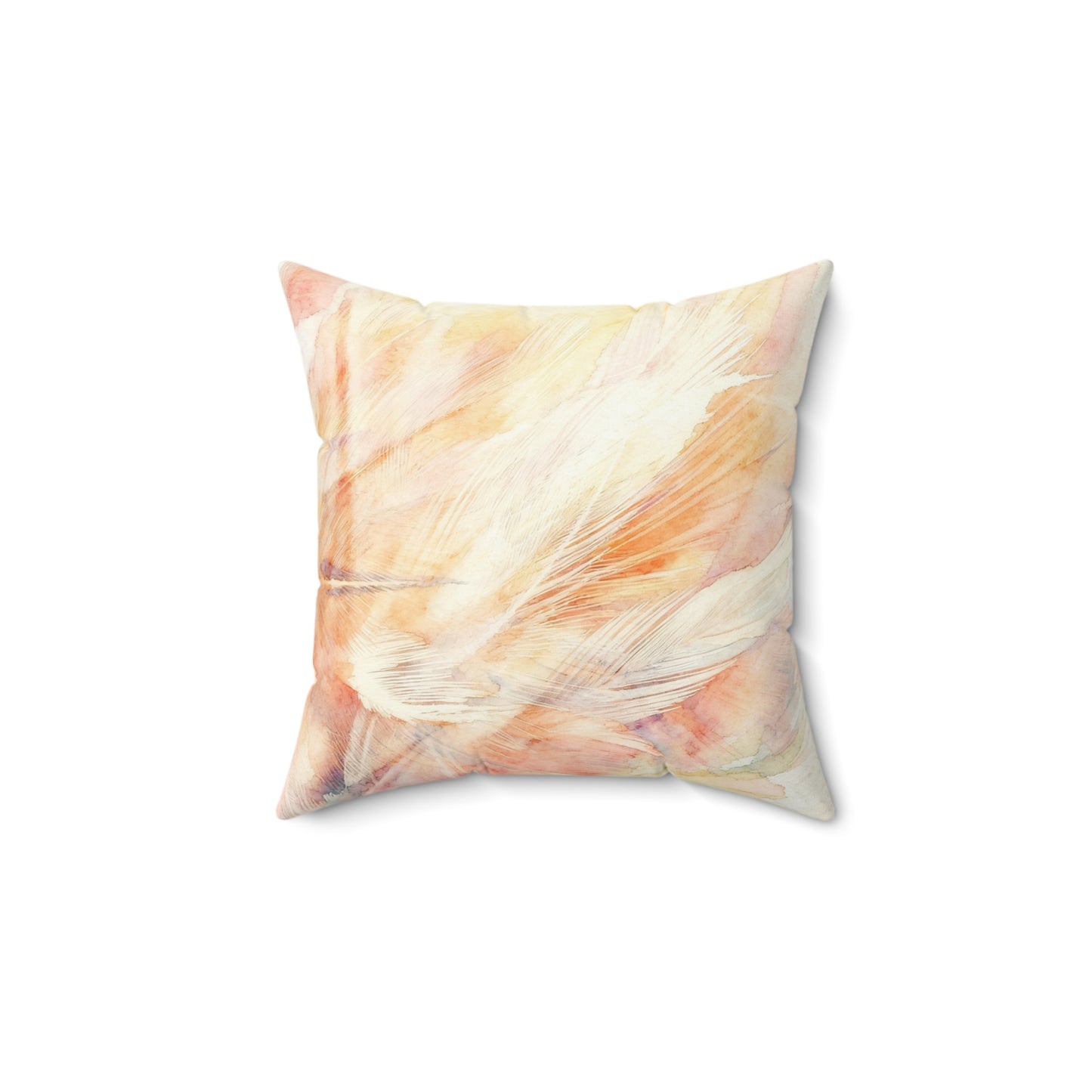 Cream Cloud Drift - Faux Suede Square Pillow