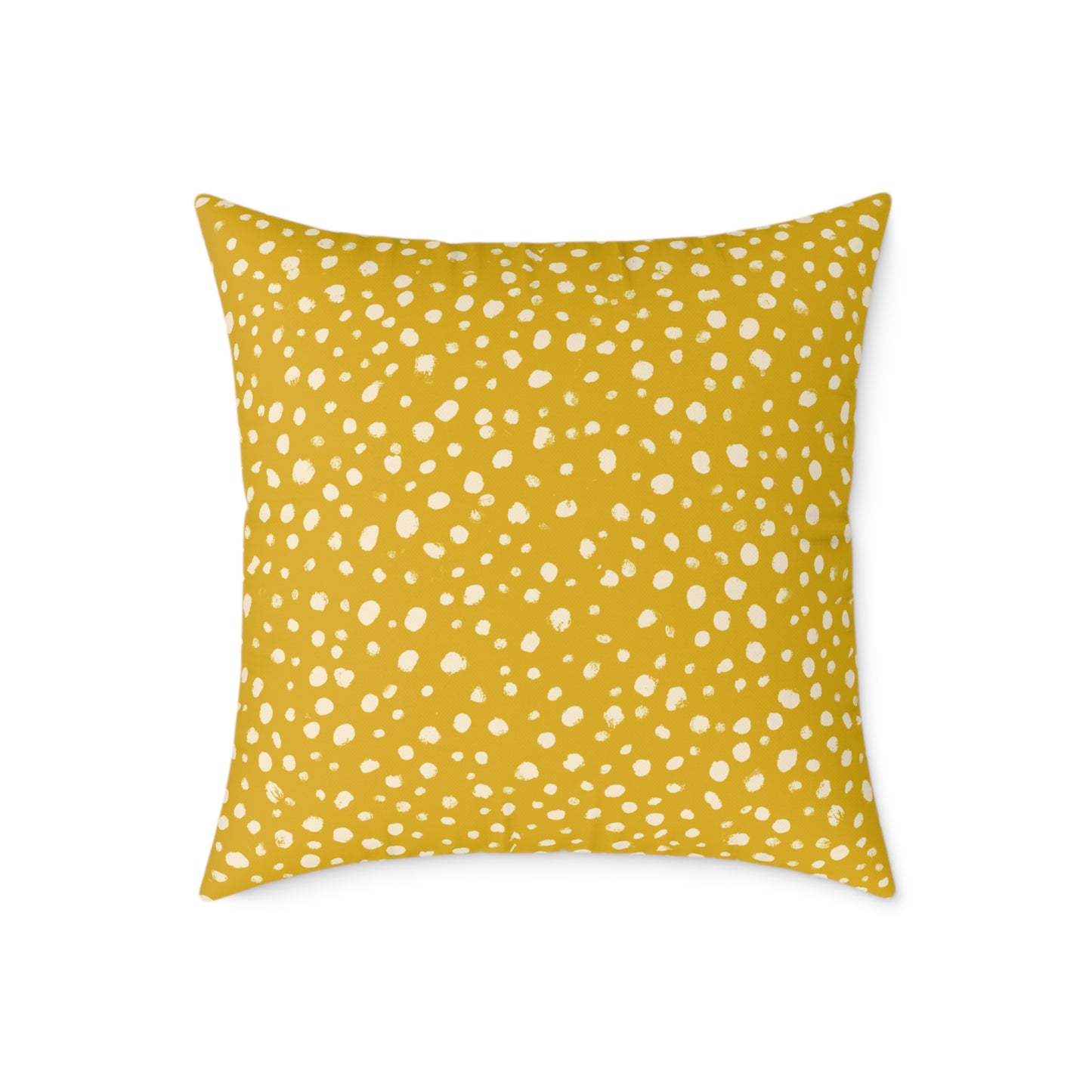 Pebble Scatter - Honey - Square Poly Canvas Pillow