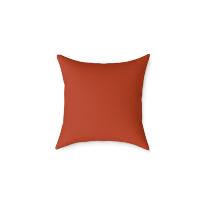 Loom Lines - Terracotta - Square Poly Canvas Pillow