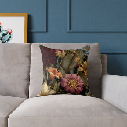 Wild Rose Conservatory - Square Poly Canvas Pillow