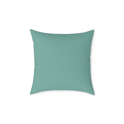 Pebble Scatter - Teal - Square Poly Canvas Pillow