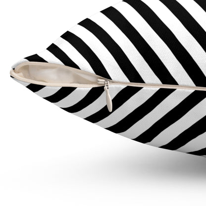 Sharp Angle Stripe - Spun Polyester Square Pillow