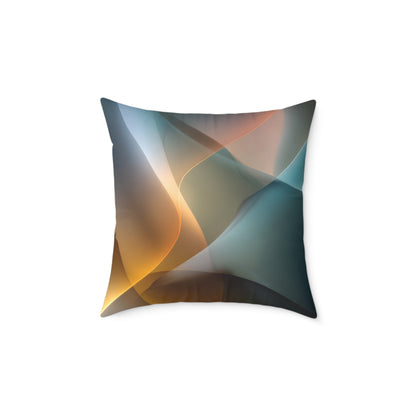 Shadowlight Weave - Square Poly Canvas Pillow