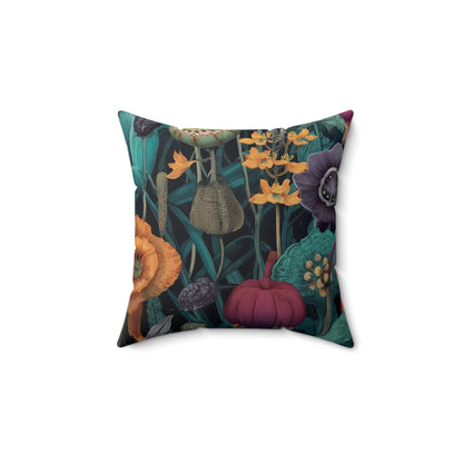 Heritage Flora - Faux Suede Square Pillow