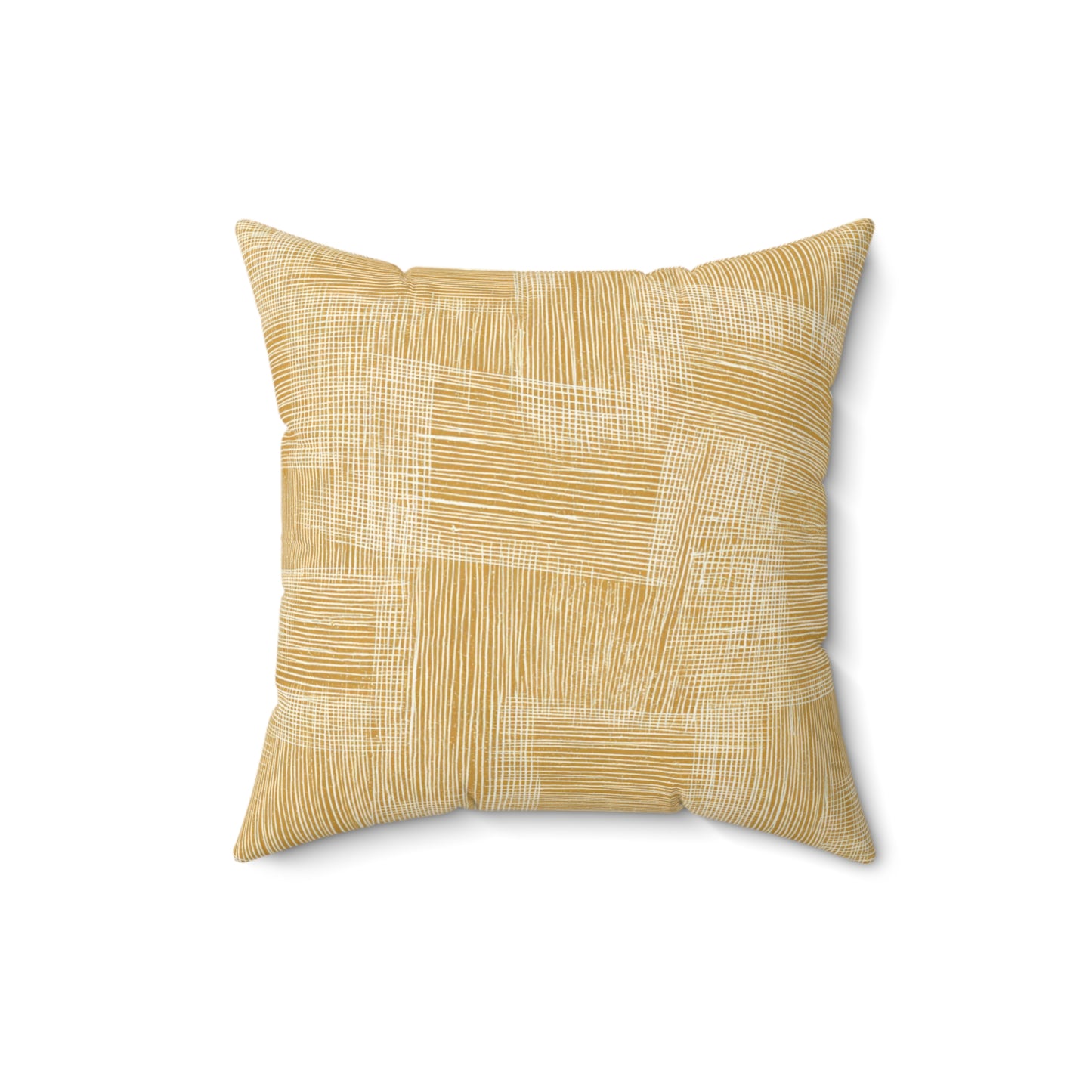 Golden Straw Texture - Spun Polyester Square Pillow