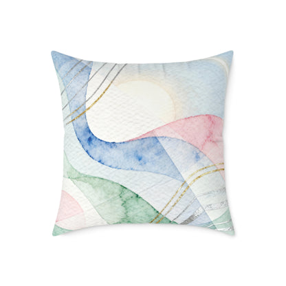 Aurora Softwave - Square Poly Canvas Pillow
