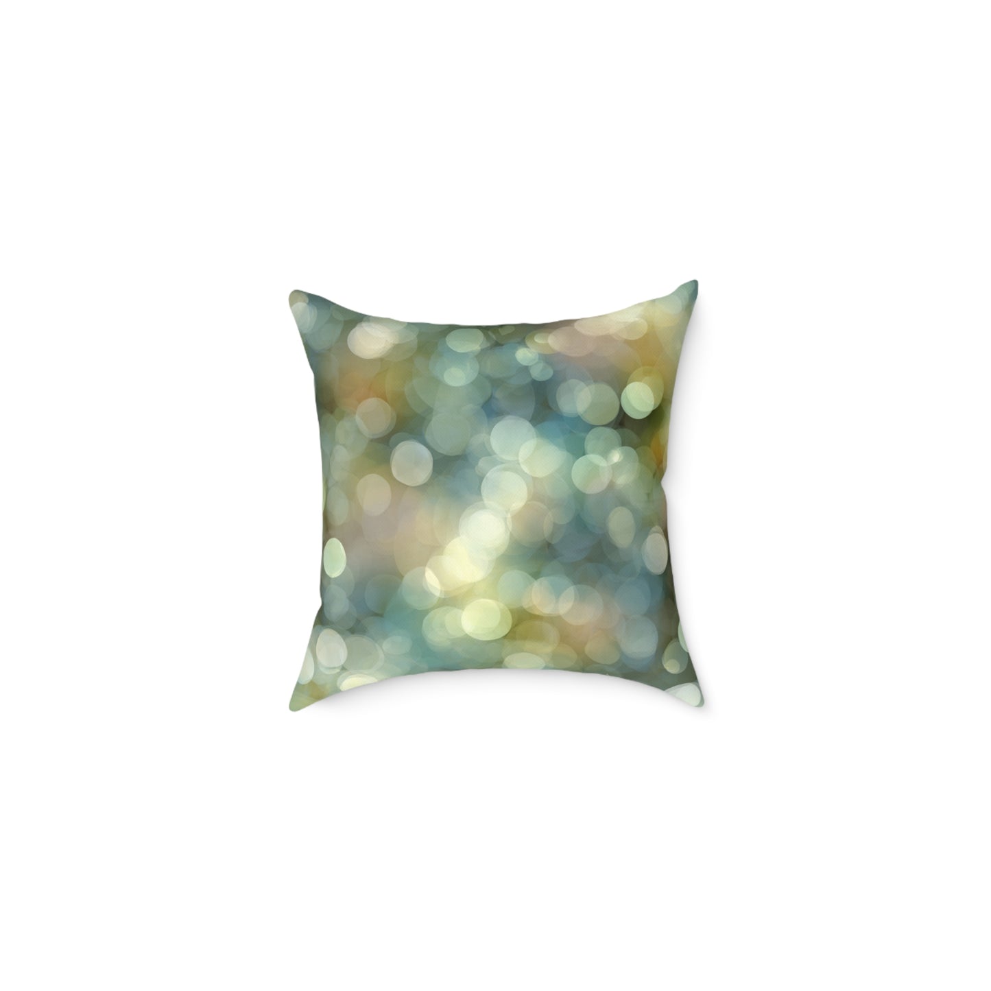 Bokeh Garden Lights - Square Poly Canvas Pillow