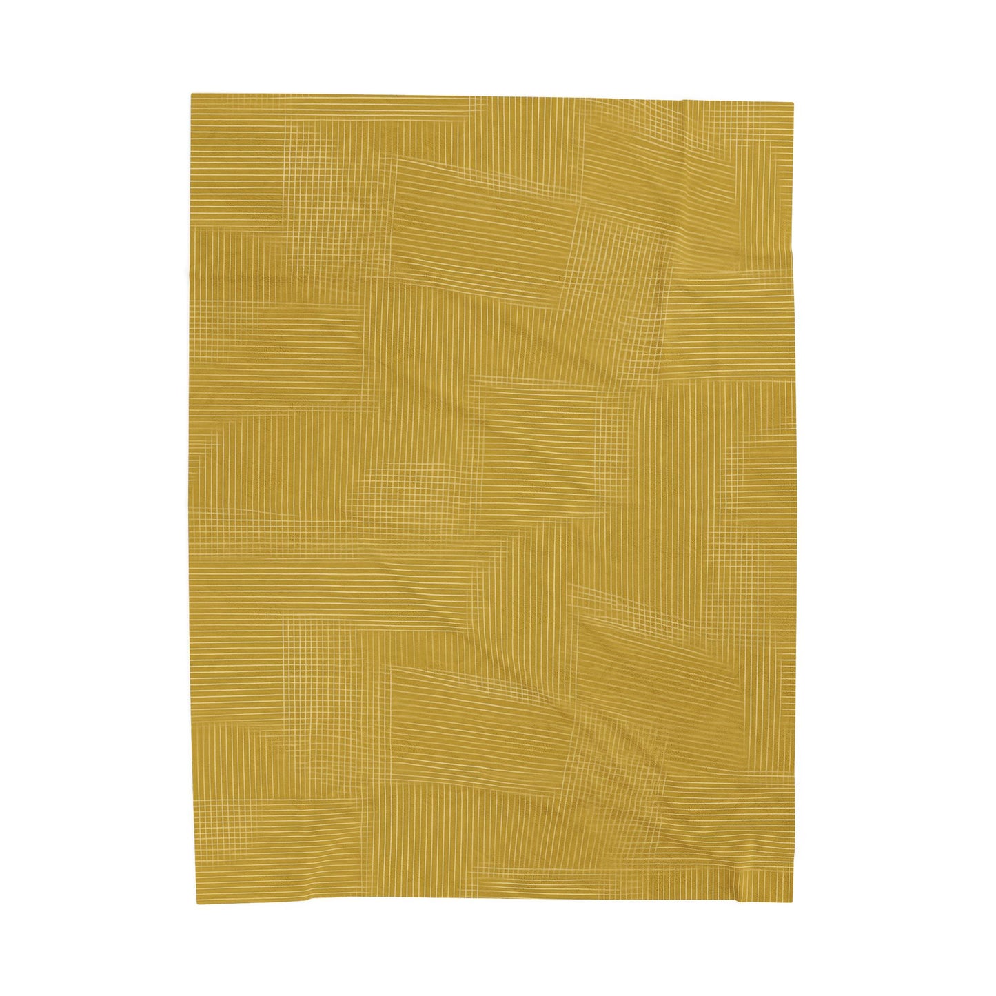 Sunlit Sketch Weave - Velveteen Plush Blanket
