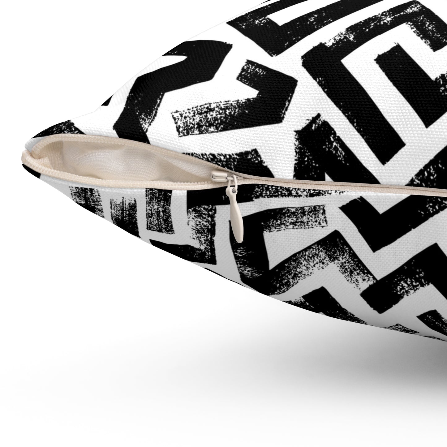 Pebble Maze Charcoal - Spun Polyester Square Pillow