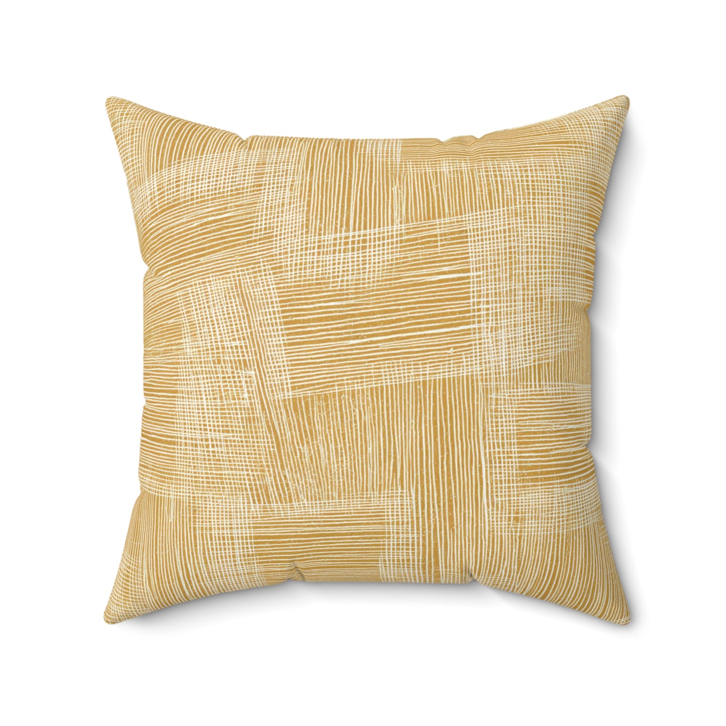 Golden Straw Texture - Spun Polyester Square Pillow