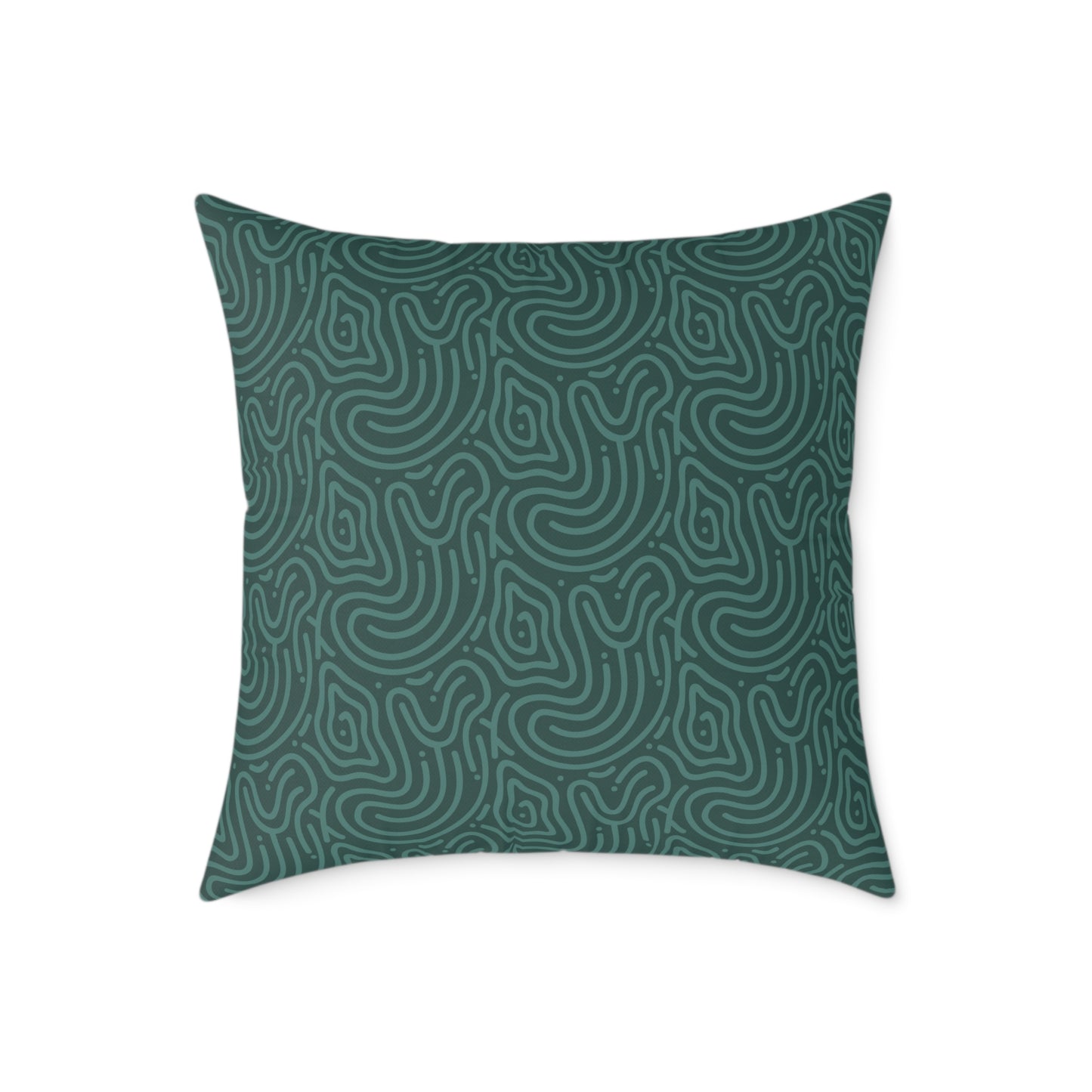 Deep Olive Texture - Square Poly Canvas Pillow