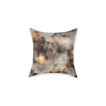 Smokelight Burst - Square Poly Canvas Pillow