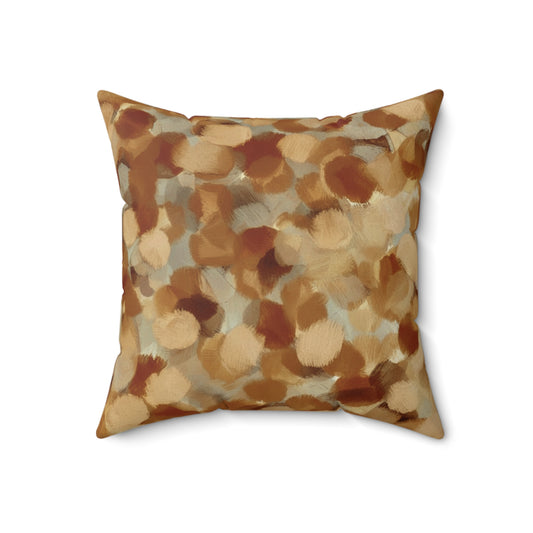 Harvest Speckle Glow - Faux Suede Square Pillow