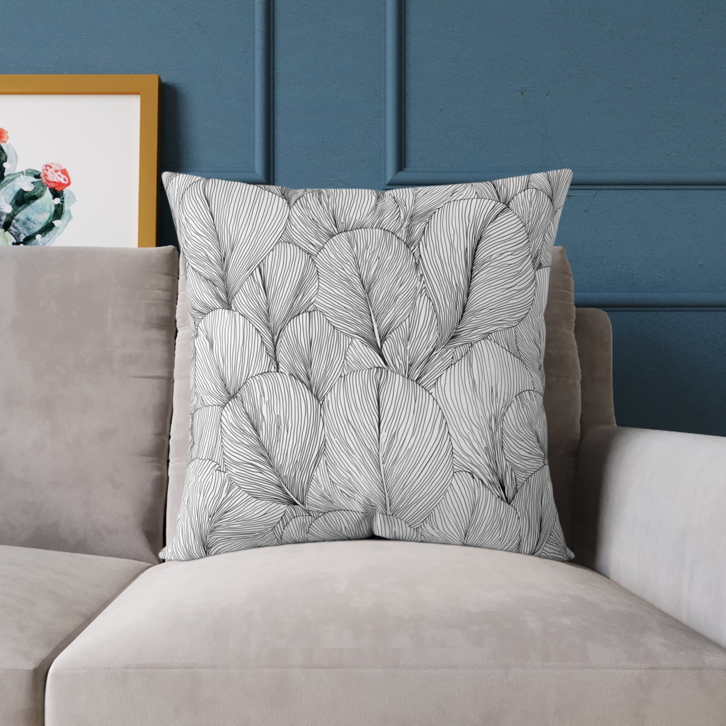 Petal Drift - Square Poly Canvas Pillow