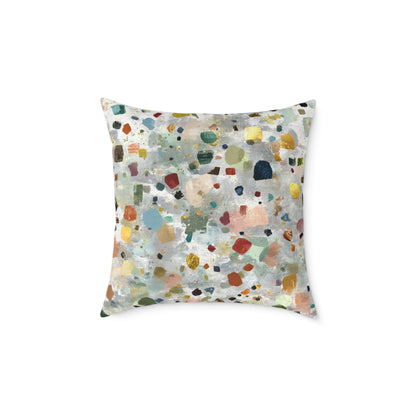 Color Speck Meadow - Square Poly Canvas Pillow