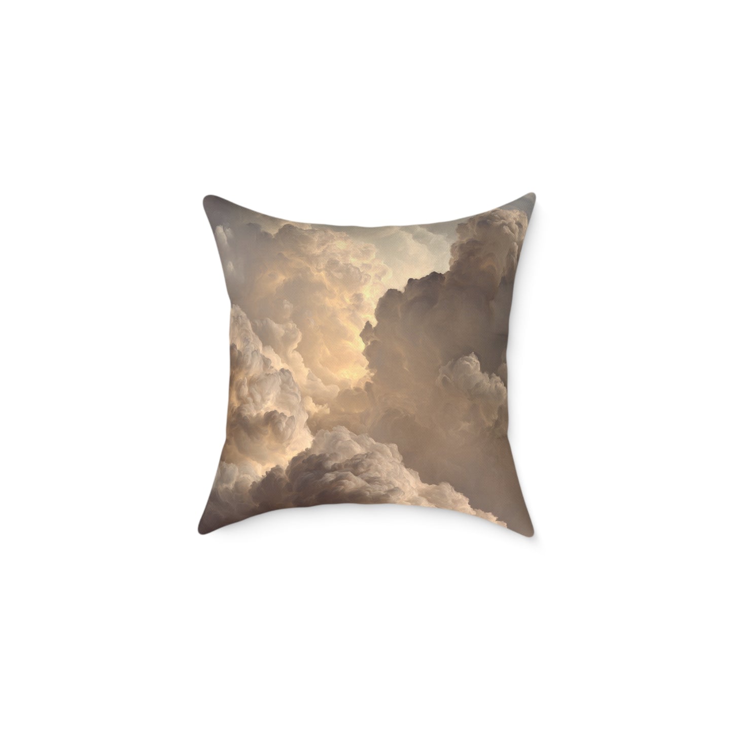 Heavenly Cloud Ember - Square Poly Canvas Pillow