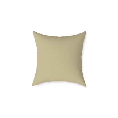 Loom Lines - Oat - Square Poly Canvas Pillow