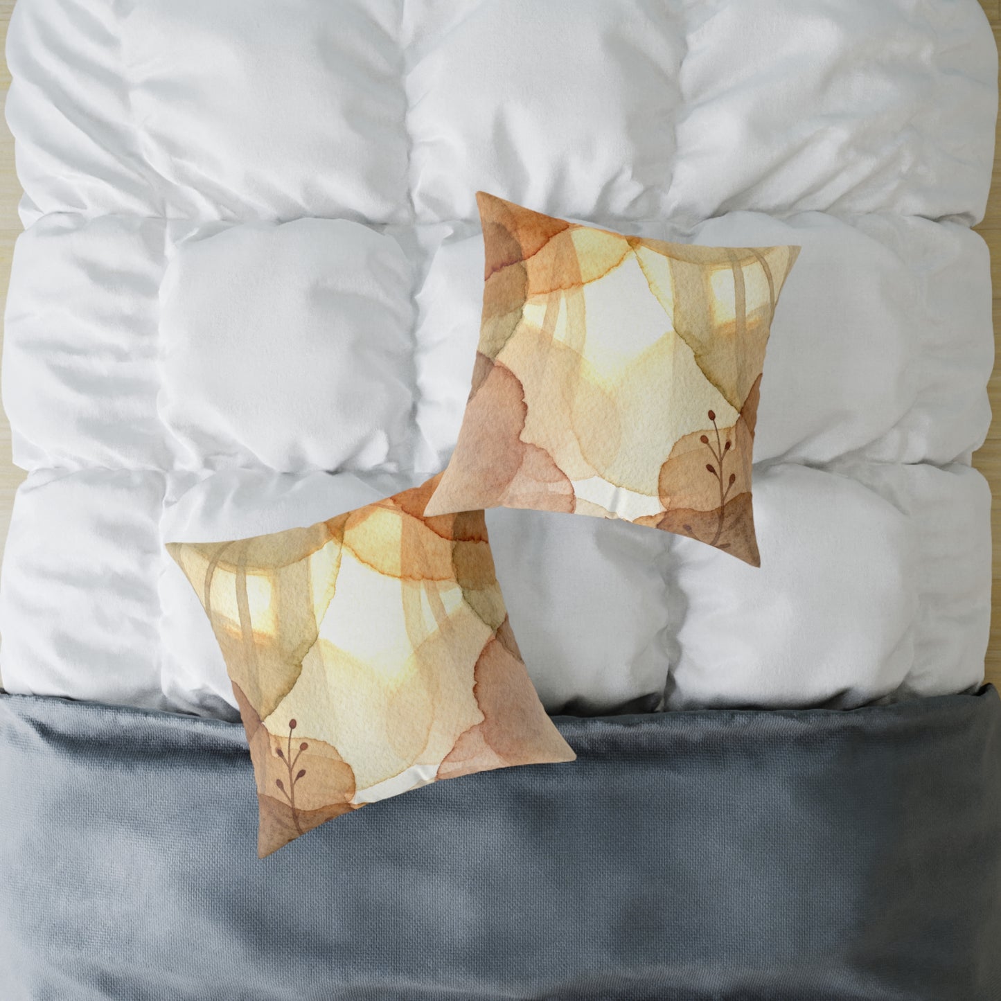 Autumn Glow Canopy - Square Poly Canvas Pillow