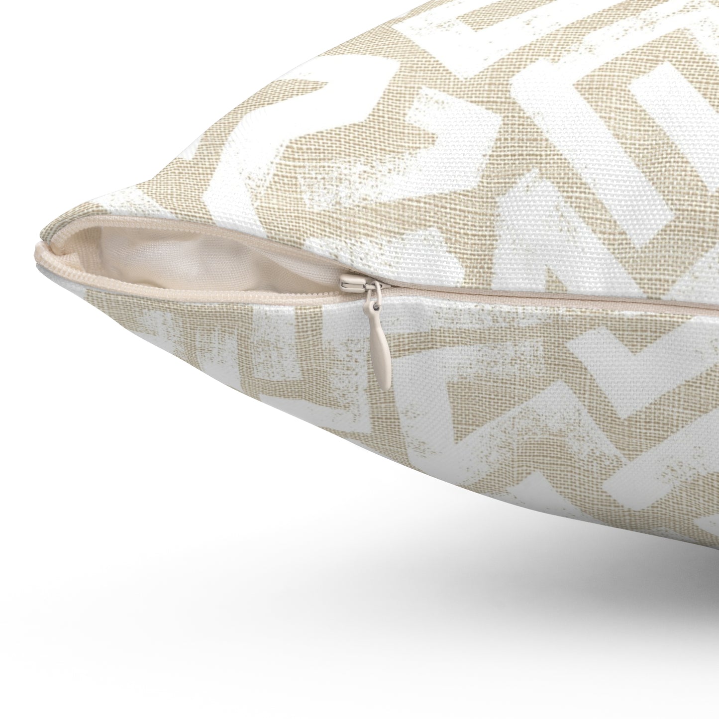 Pebble Maze Cream - Spun Polyester Square Pillow
