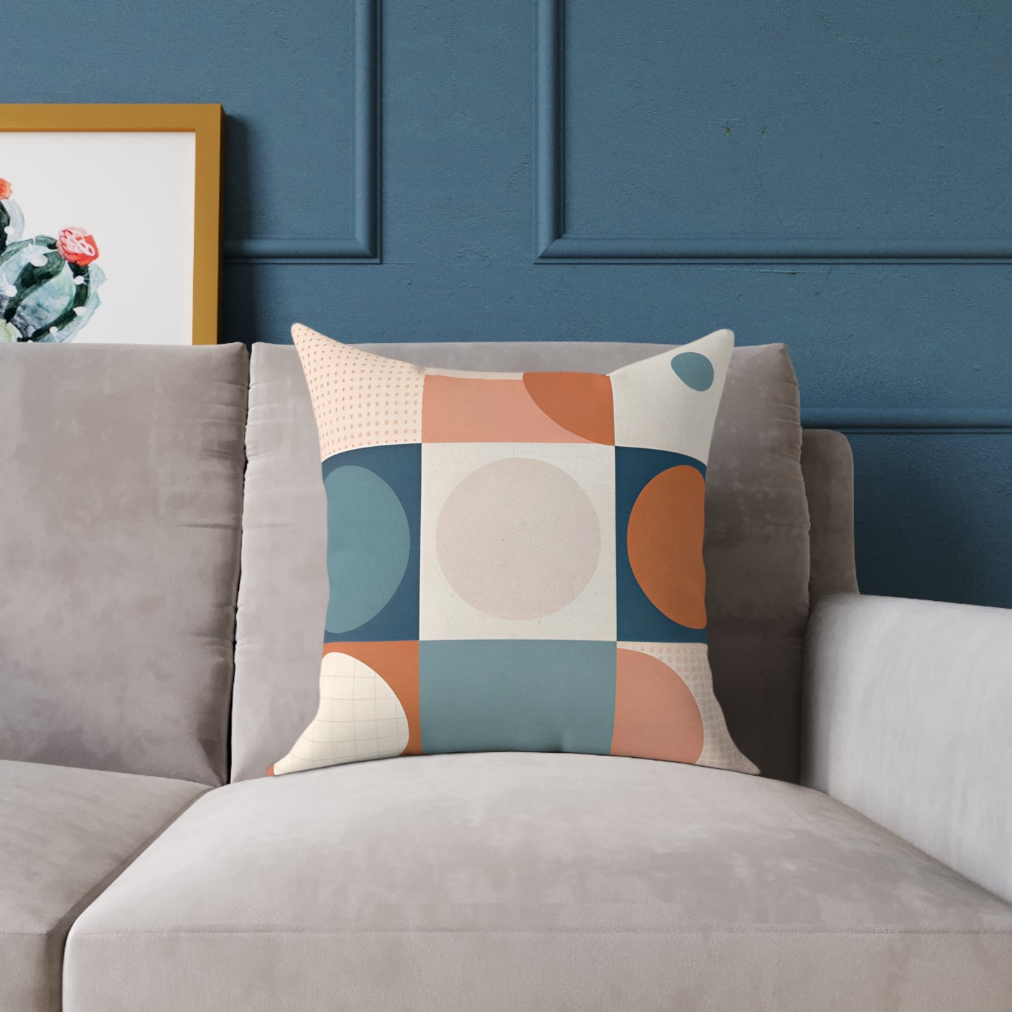 Mod Dot - Square Poly Canvas Pillow
